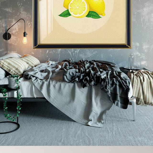 新鲜柠檬水果餐厅装饰画无框画