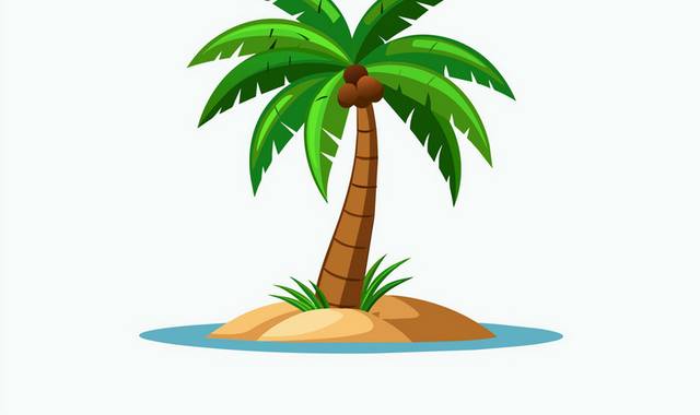夏天元素椰子树插画