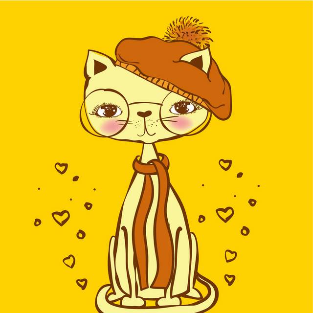 可爱卡通猫