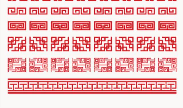 中国风花边