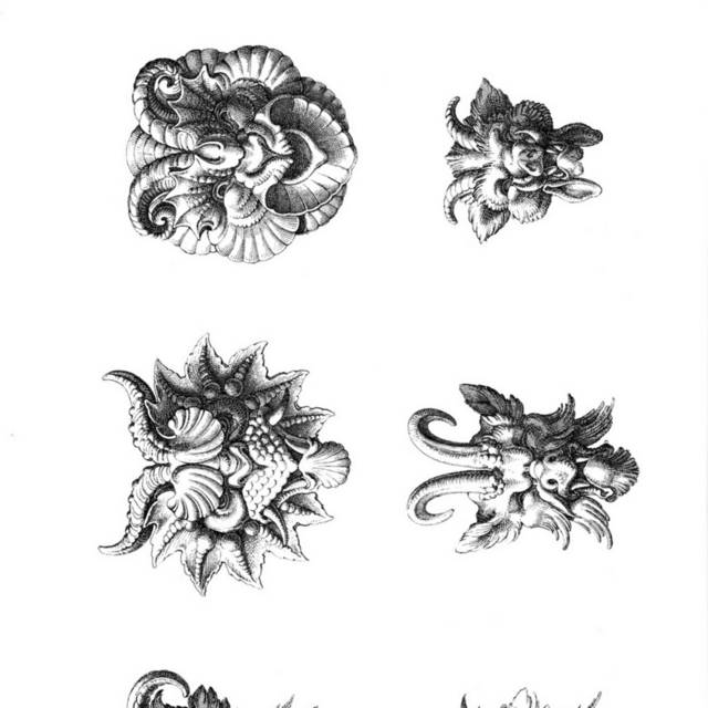 欧式卷草花纹奇幻图案