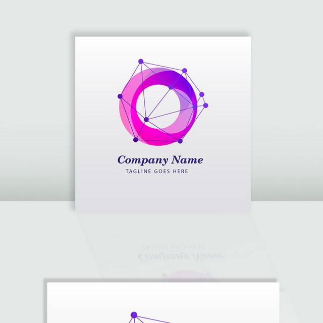 矢量渐变圆形网络图标logo