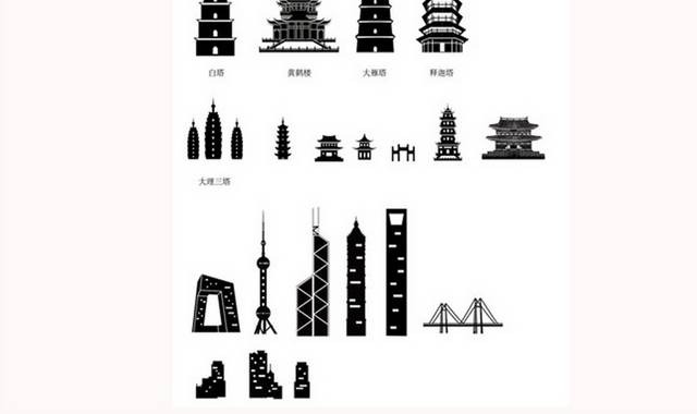 中国建筑剪影