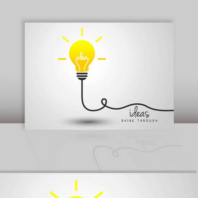 创新idea灯泡矢量元素