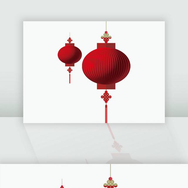 红色喜庆春节灯笼素材