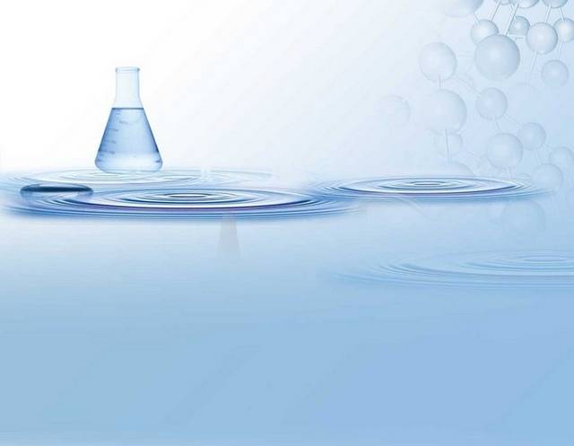 蓝色淡雅分子结构水波纹3