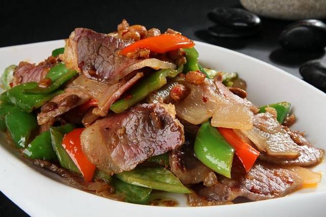 陕南豆豉炒腊肉美食图片
