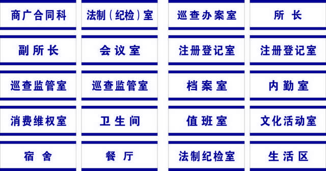 矢量科室牌