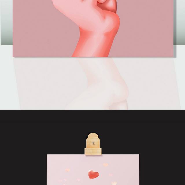 浪漫爱心情人节插画素材