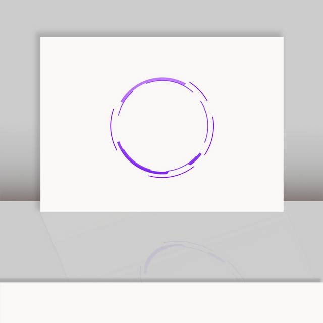 紫色科技圆形边框