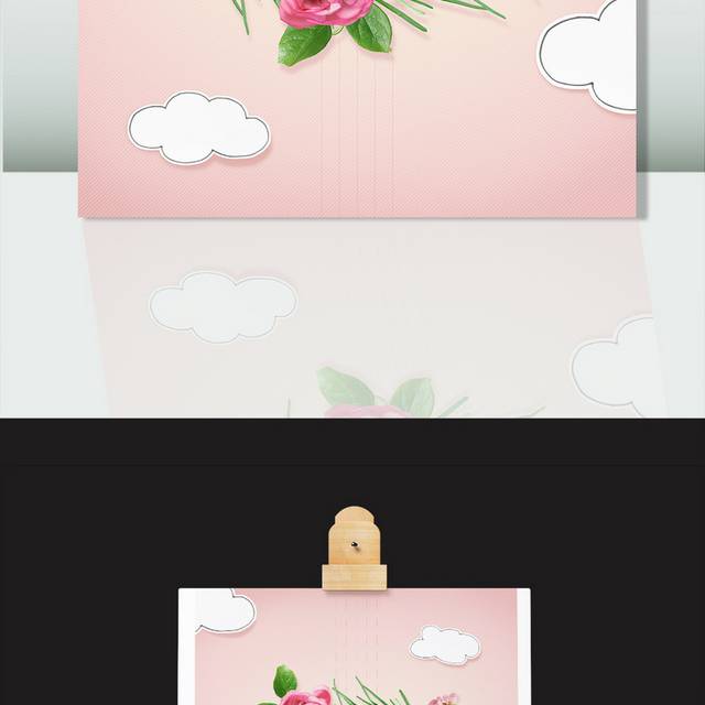 粉色花卉圆形圆环图片