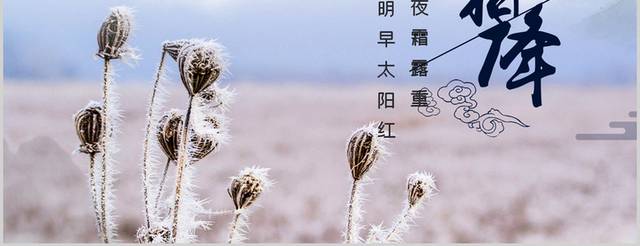 中国风24节气之霜降ppt