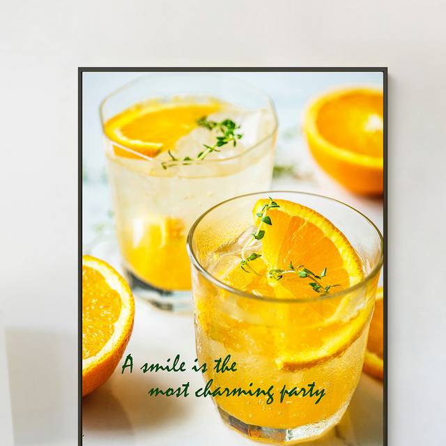 柠檬果汁水果小清新装饰画