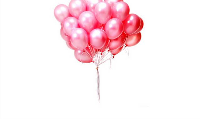 粉色的气球漂浮素材