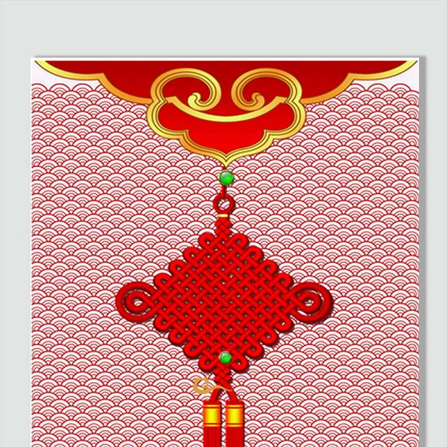 中式古典祥云纹路花纹