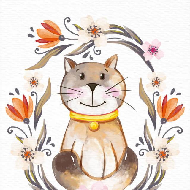 可爱卡通猫