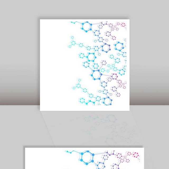 彩色分子结构背景.
