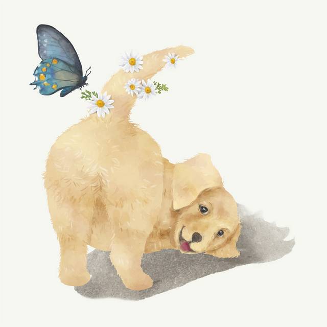 卡通小狗