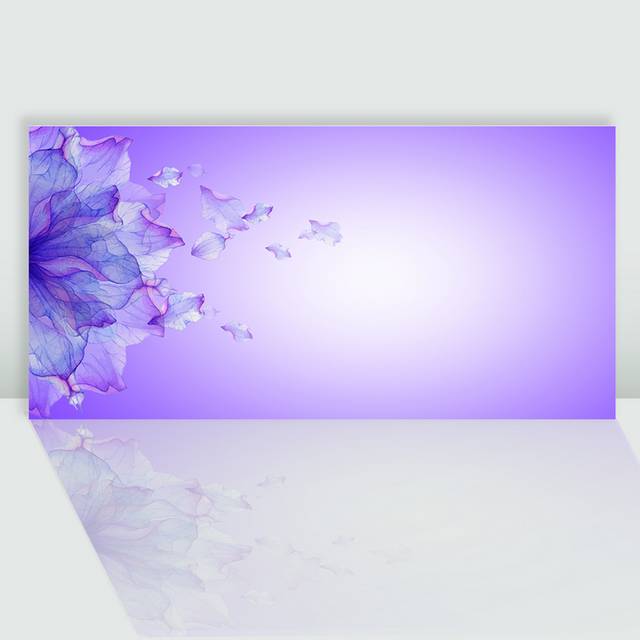 浪漫紫色花卉背景