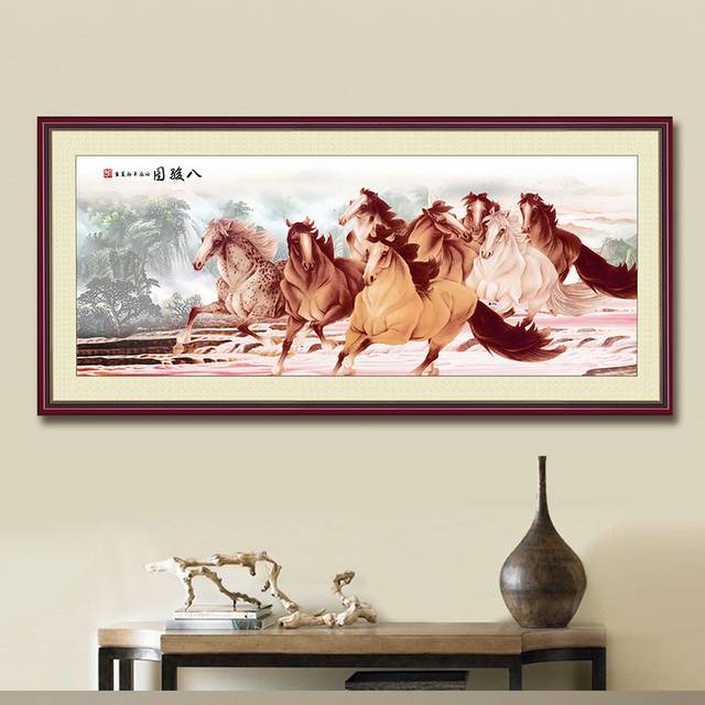 国画八骏图