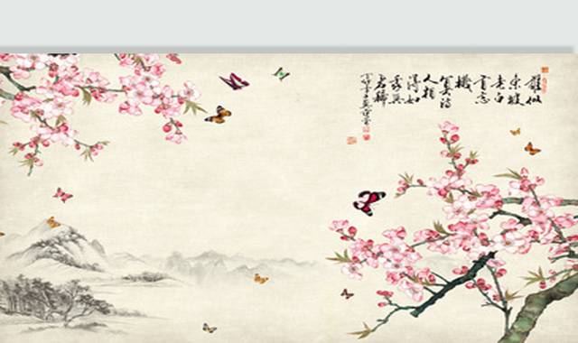 山水梅花水墨国画_图品汇
