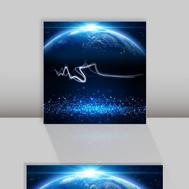 地球蓝色科技感主图背景