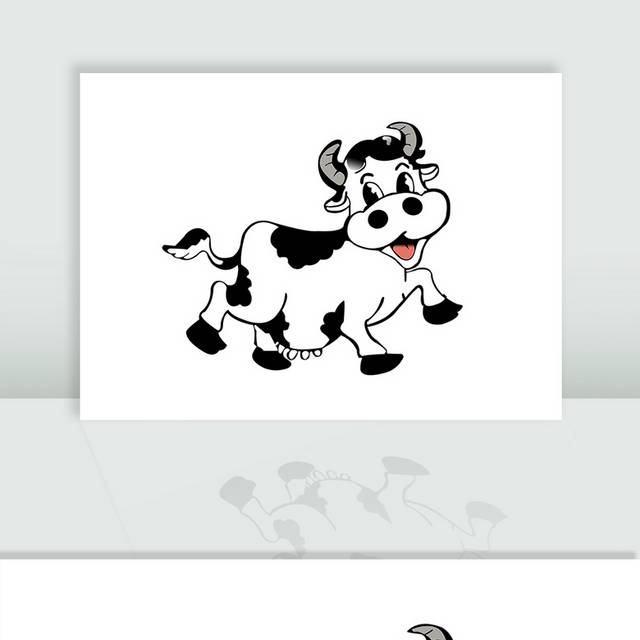 卡通奶牛图片