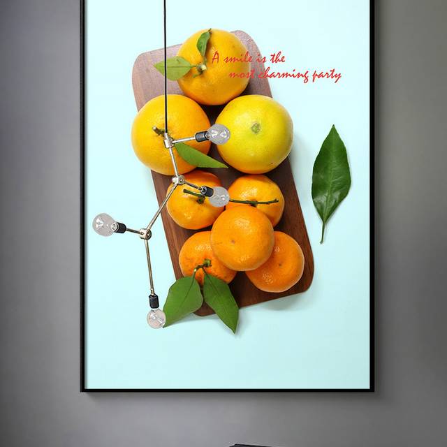 水果桔子餐厅装饰画