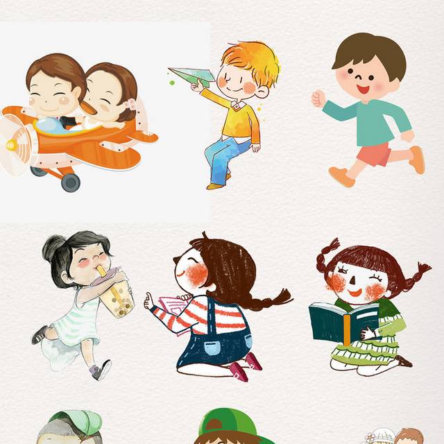 卡通儿童小孩图片