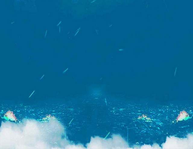 海洋科技自然大气深邃鱼群鲨鱼H背景图
