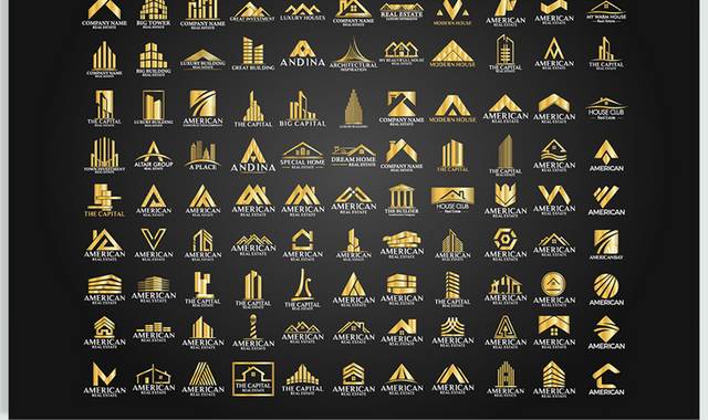金色建筑行业logo标志