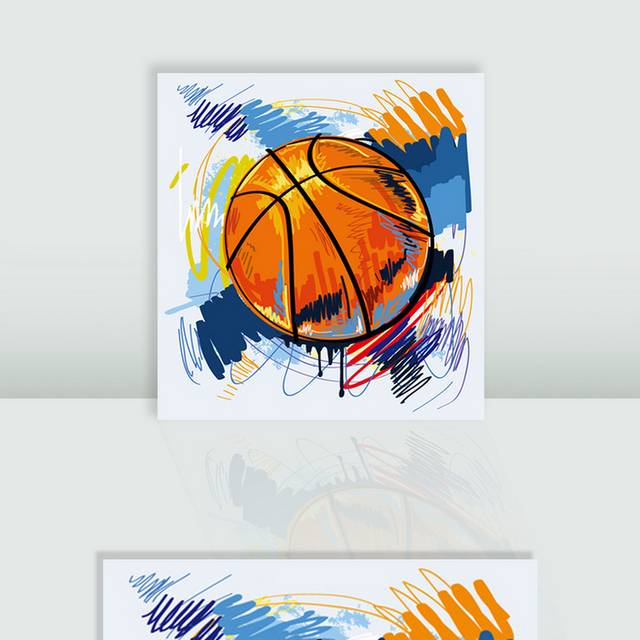 篮球涂鸦插画