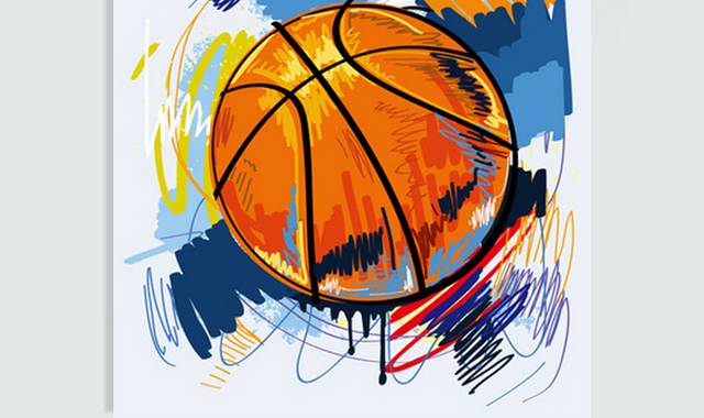 篮球涂鸦插画
