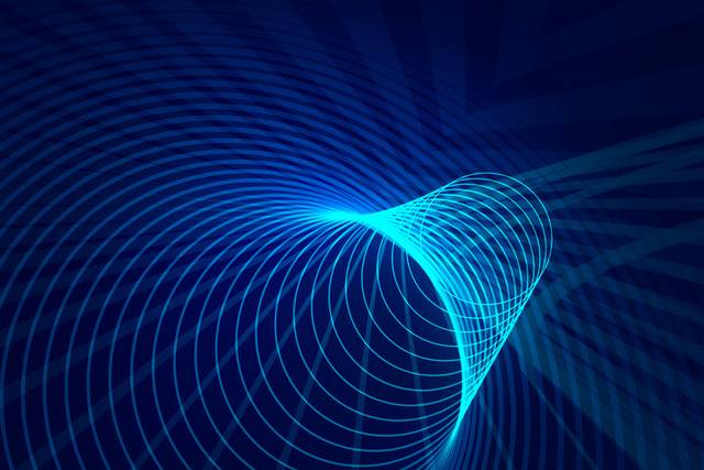 蓝色科技感网络线条光效背景