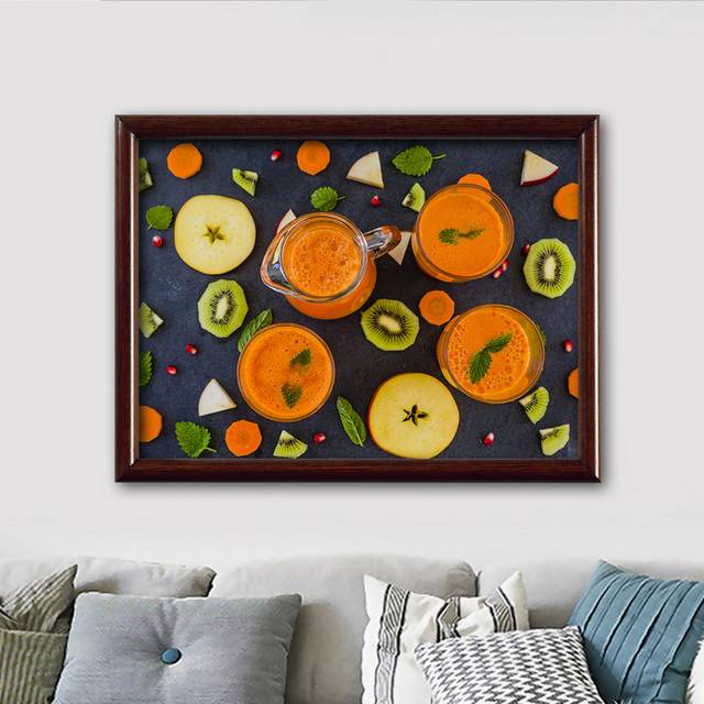 北欧水果柠檬装饰画模板