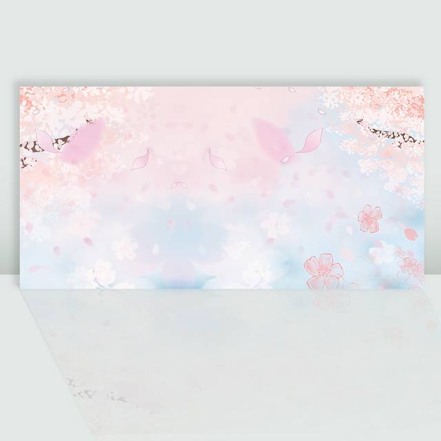 粉色樱花横版背景