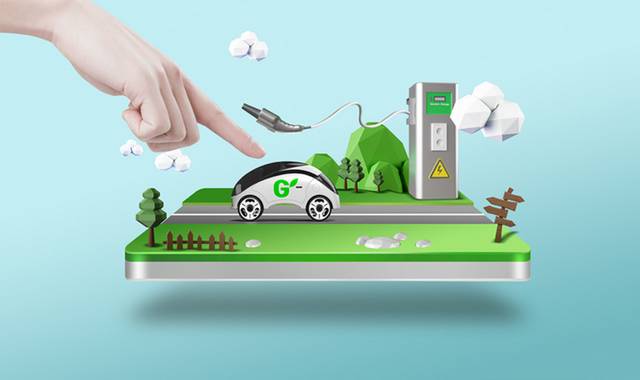 节能环保新能源充电汽车