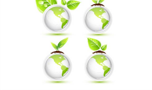 绿叶地球生态环保图标