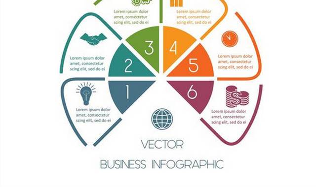 创意彩色商务图表元素