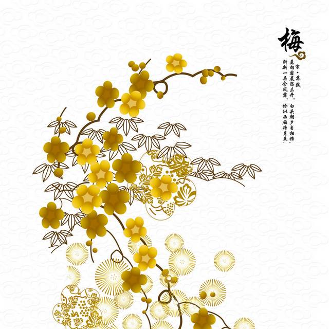 中国风梅花背景