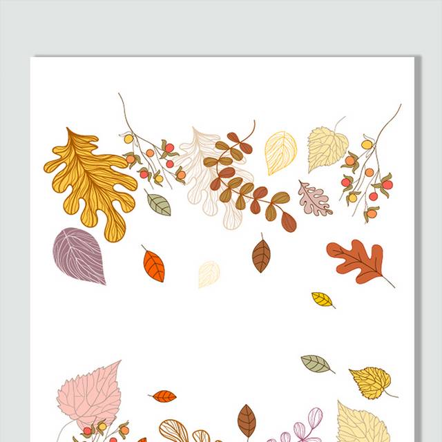 秋天落叶树叶图片