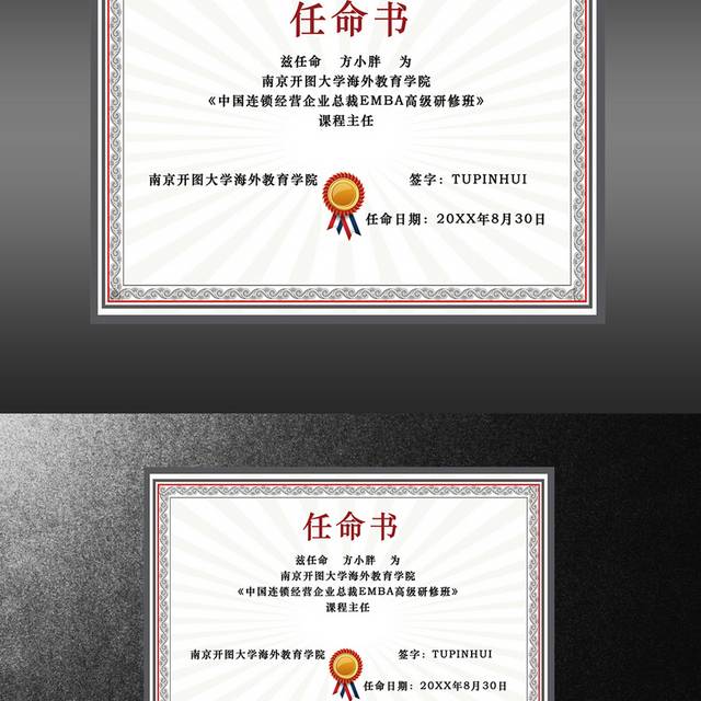 大学任命书模板