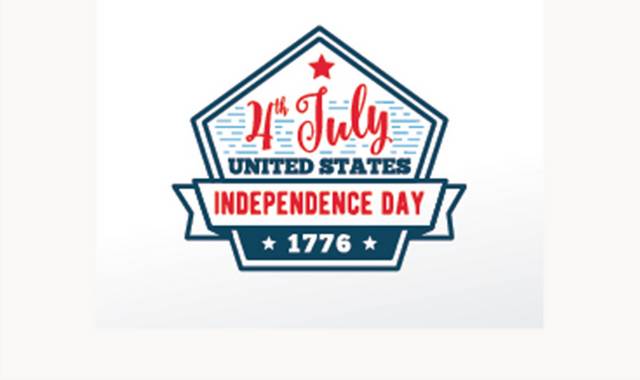 美国独立日标签