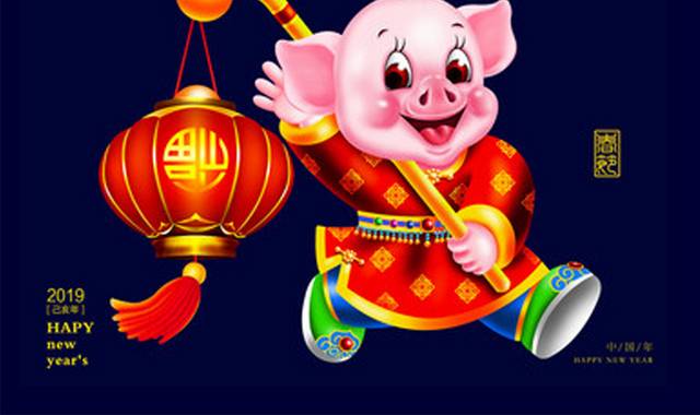 中国风生肖猪