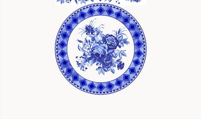 中国风青花瓷花纹图片