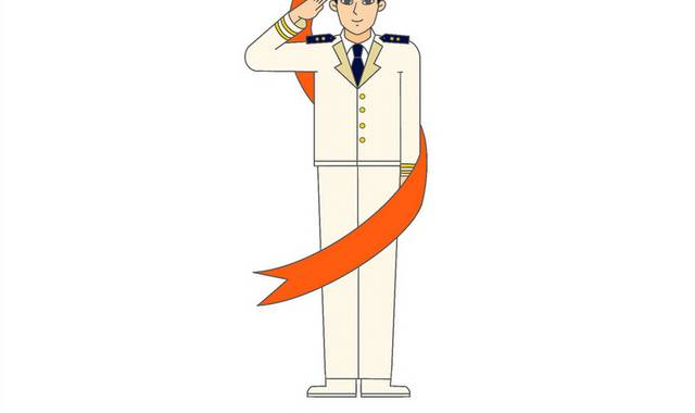 国庆节海军军人插画元素