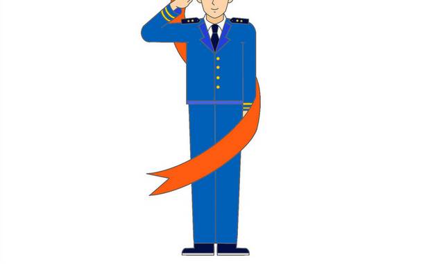 国庆节空军军人插画元素