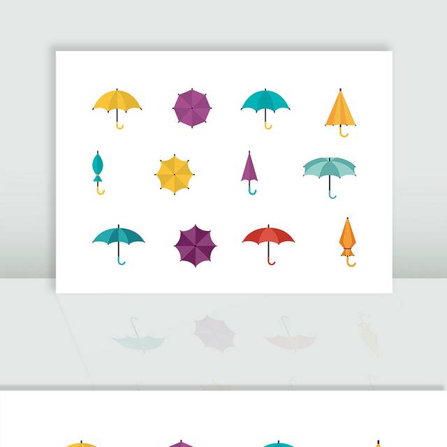 彩色卡通雨伞