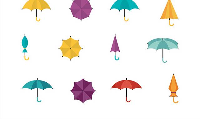 彩色卡通雨伞