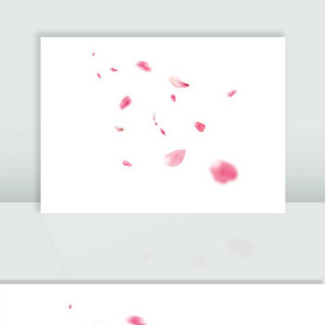 粉色的花瓣漂浮素材
